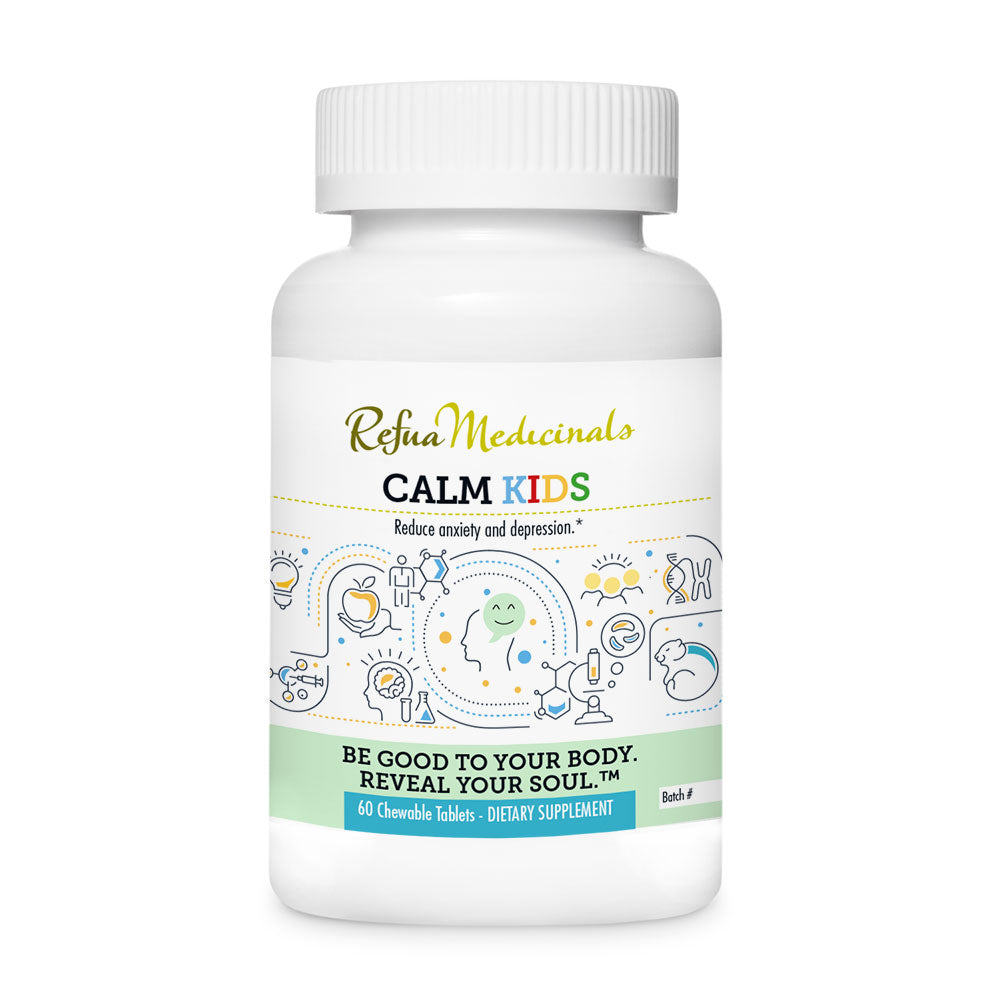 Refua Medicinal's Calm Kids nutraceutical that reduces anxiety and depression in children.
